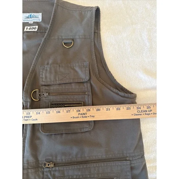 Blue Stone Conceal & Carry Vest Mens XL Safety Tactical Pockets Army Green USA - Picture 5 of 14
